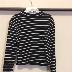 Black and White Crop Top